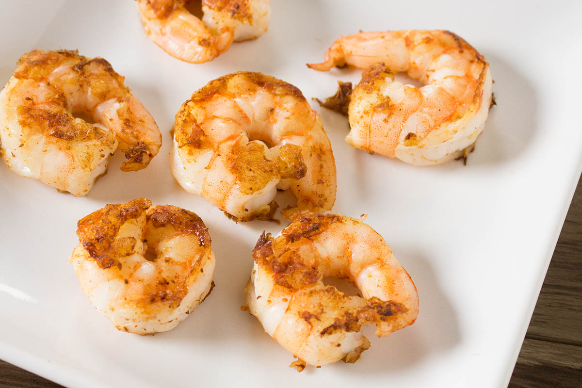 Shrimp ready to be mixed into the recipe