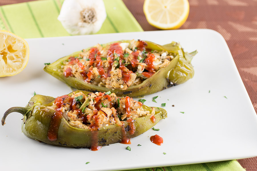 Chicken and Cheese Stuffed Anaheim Peppers