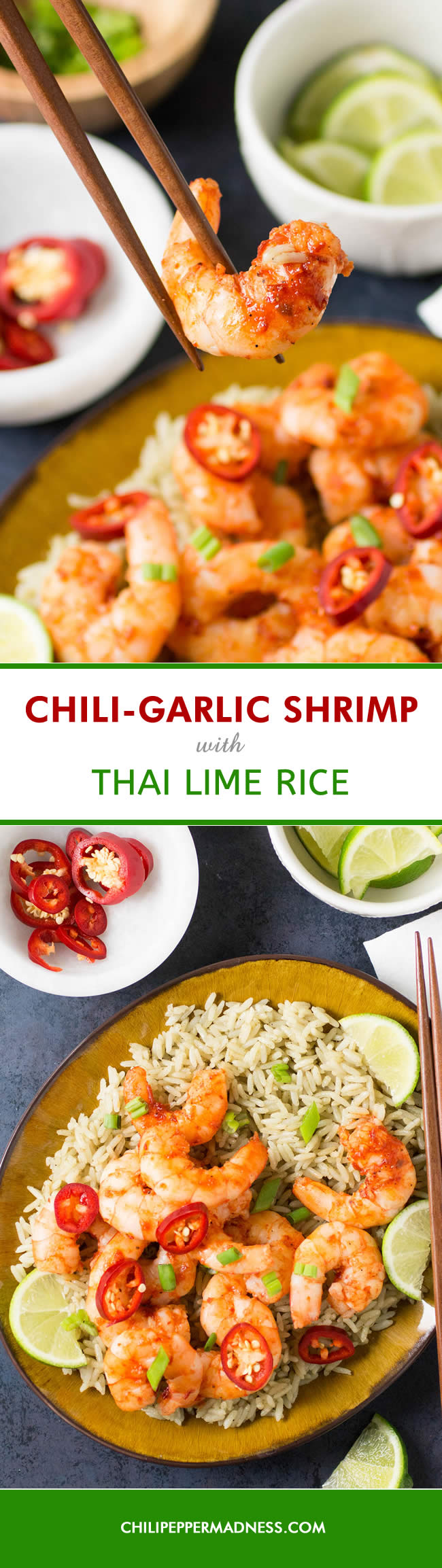 Chili-Garlic Shrimp with Thai Lime Rice - Recipe