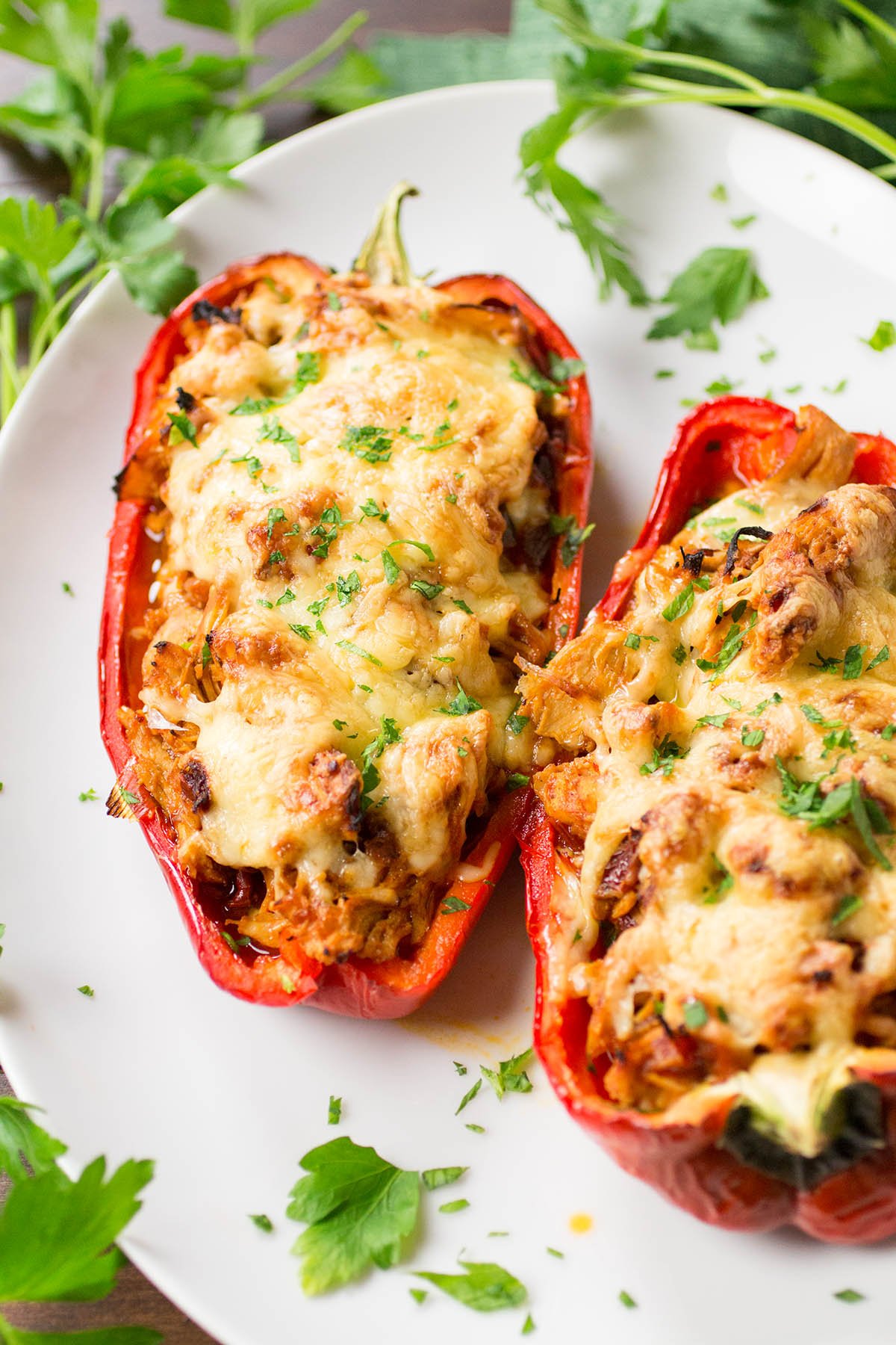 Chipotle Chicken Stuffed Peppers looking yum