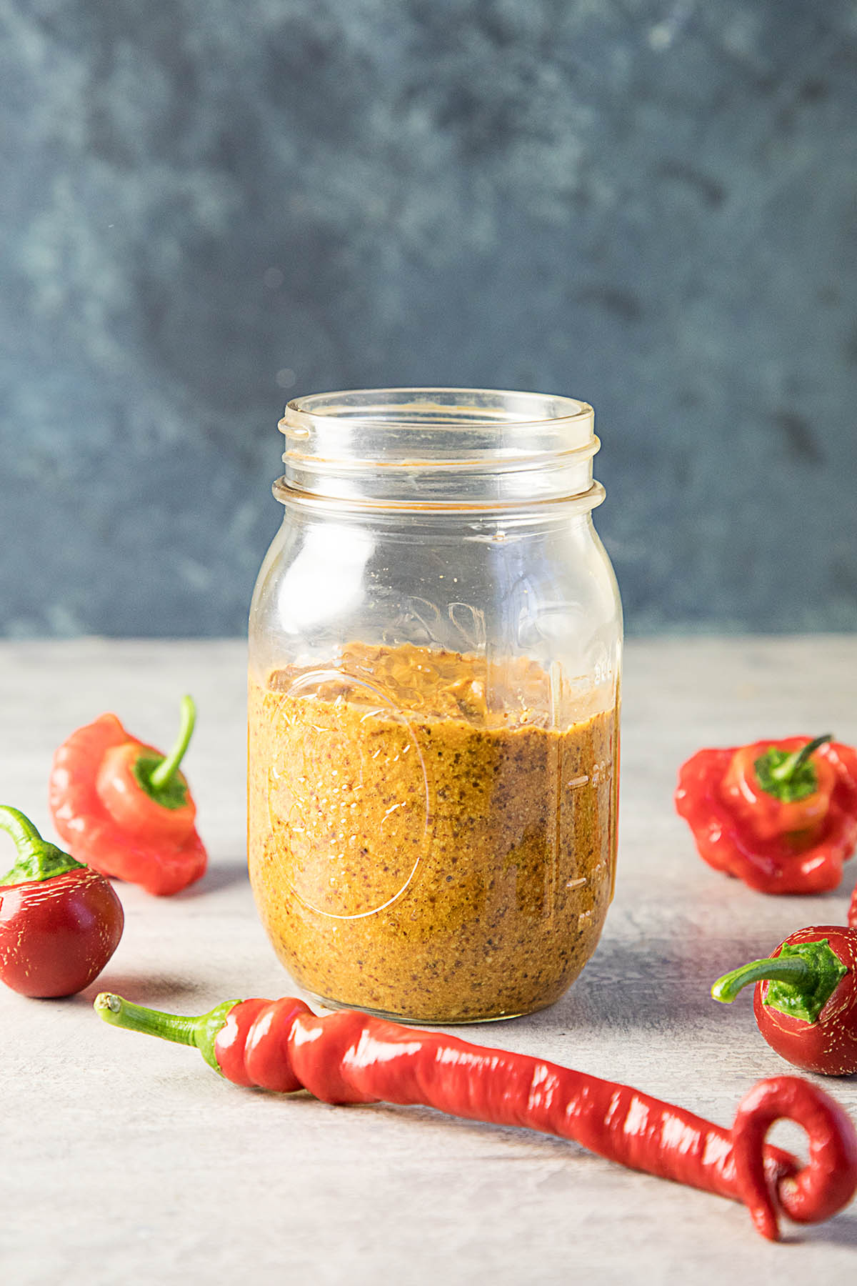 Homemade Chipotle Honey Mustard served in a jar and looking extremely delicious
