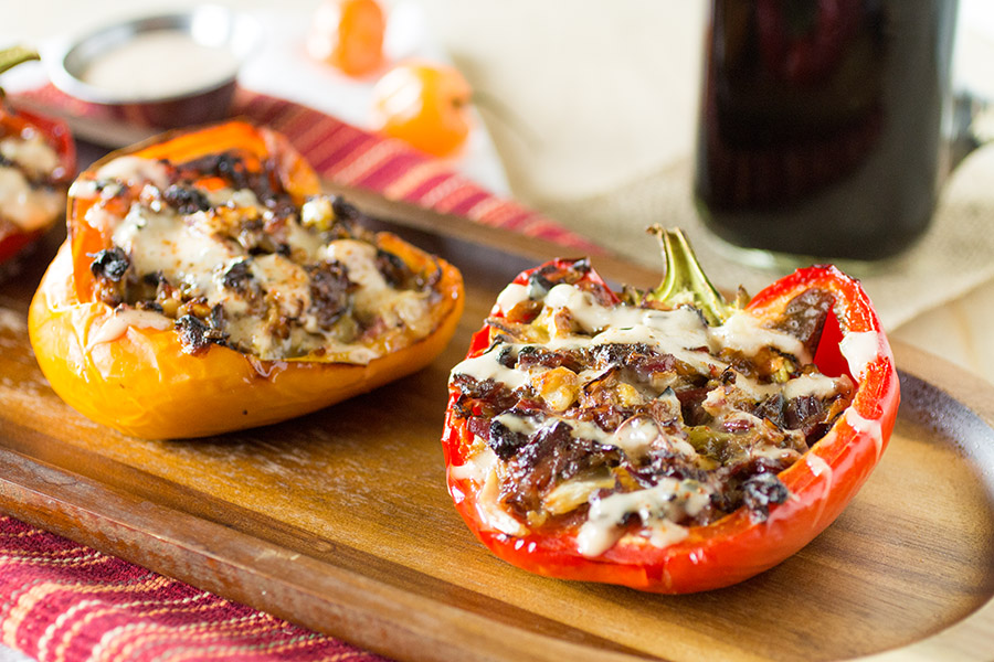 Corned Beef Stuffed Peppers made at home