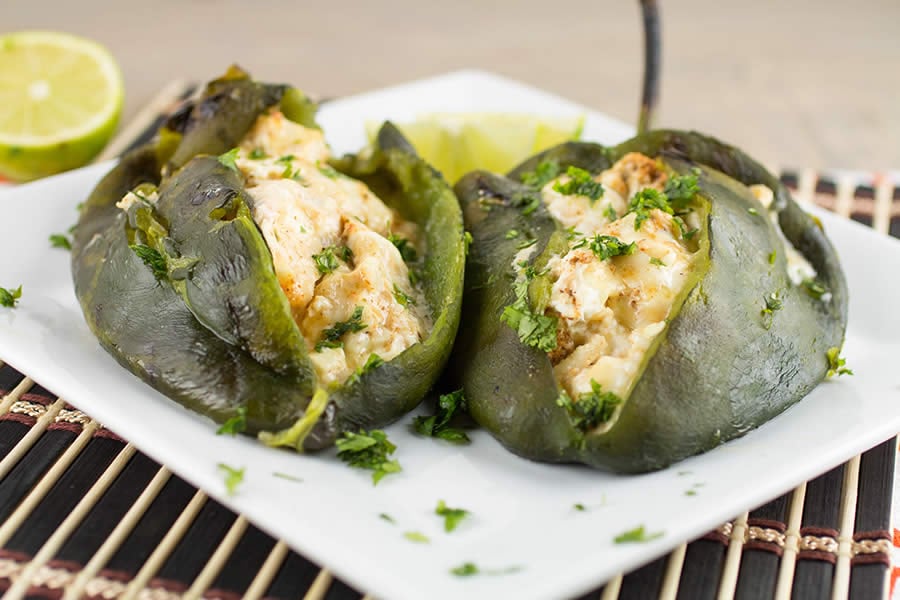 Cream Cheese Stuffed Poblano Peppers, my favorite stuffed peppers