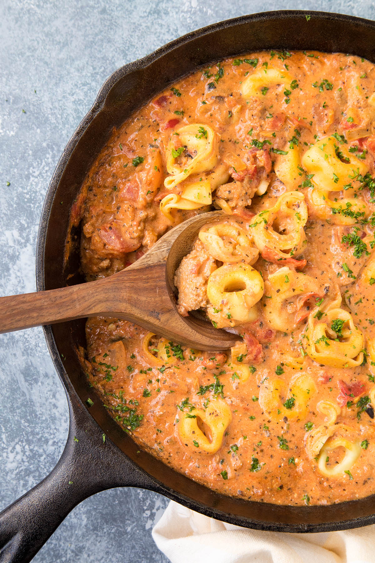 Creamy Tortellini Pasta with Fire Roasted Tomatoes - One of My Favorite News Recipes