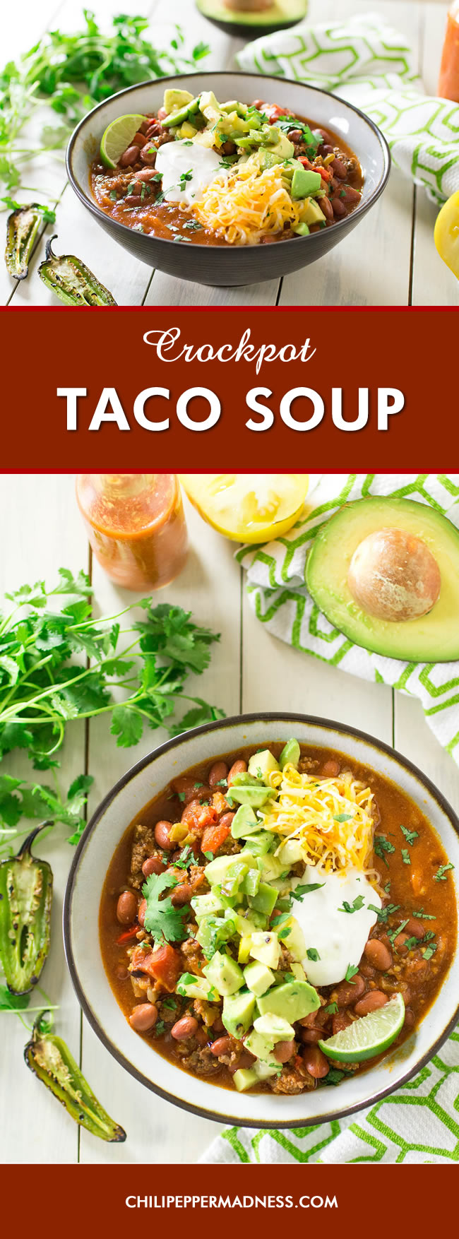 Easy Crock Pot Taco Soup Recipe - Chili Pepper Madness