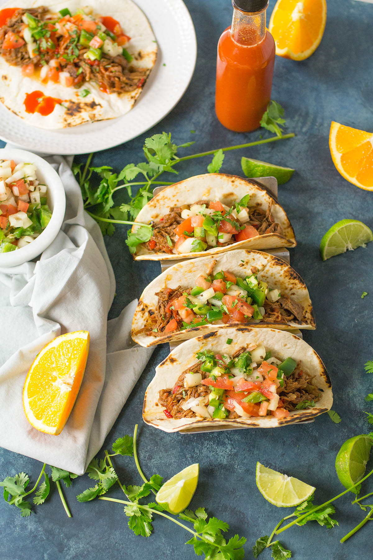 Cuban-Style Shredded Beef Tacos with Mojo Salsa – Recipe