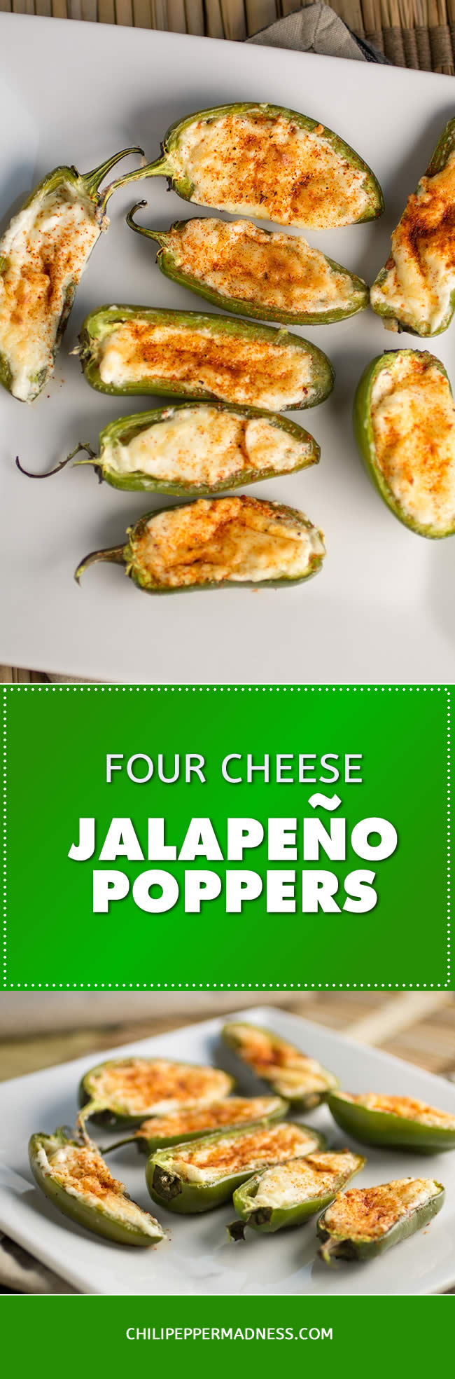 Four Cheese Jalapeno Poppers - Recipe