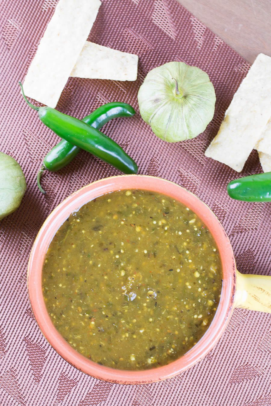 Homemade Green Enchilada Sauce with Roasted Tomatillos Recipe - Chili ...