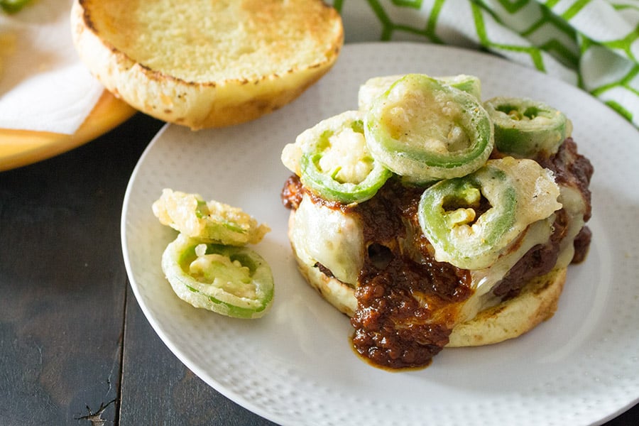 Assembling the Juicy Grilled Burgers with BBQ Sauce