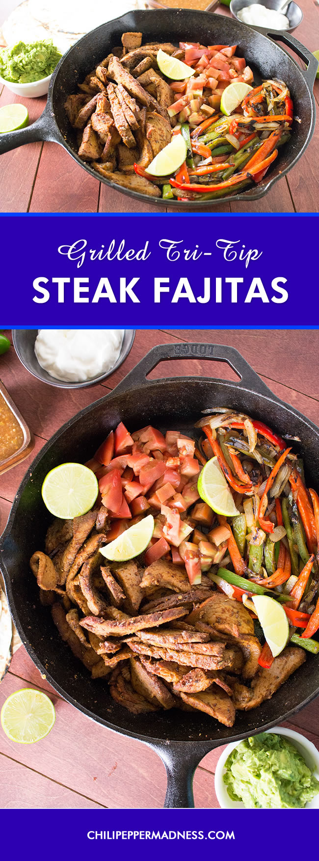 Grilled TriTip Steak Fajitas Chili Pepper Madness
