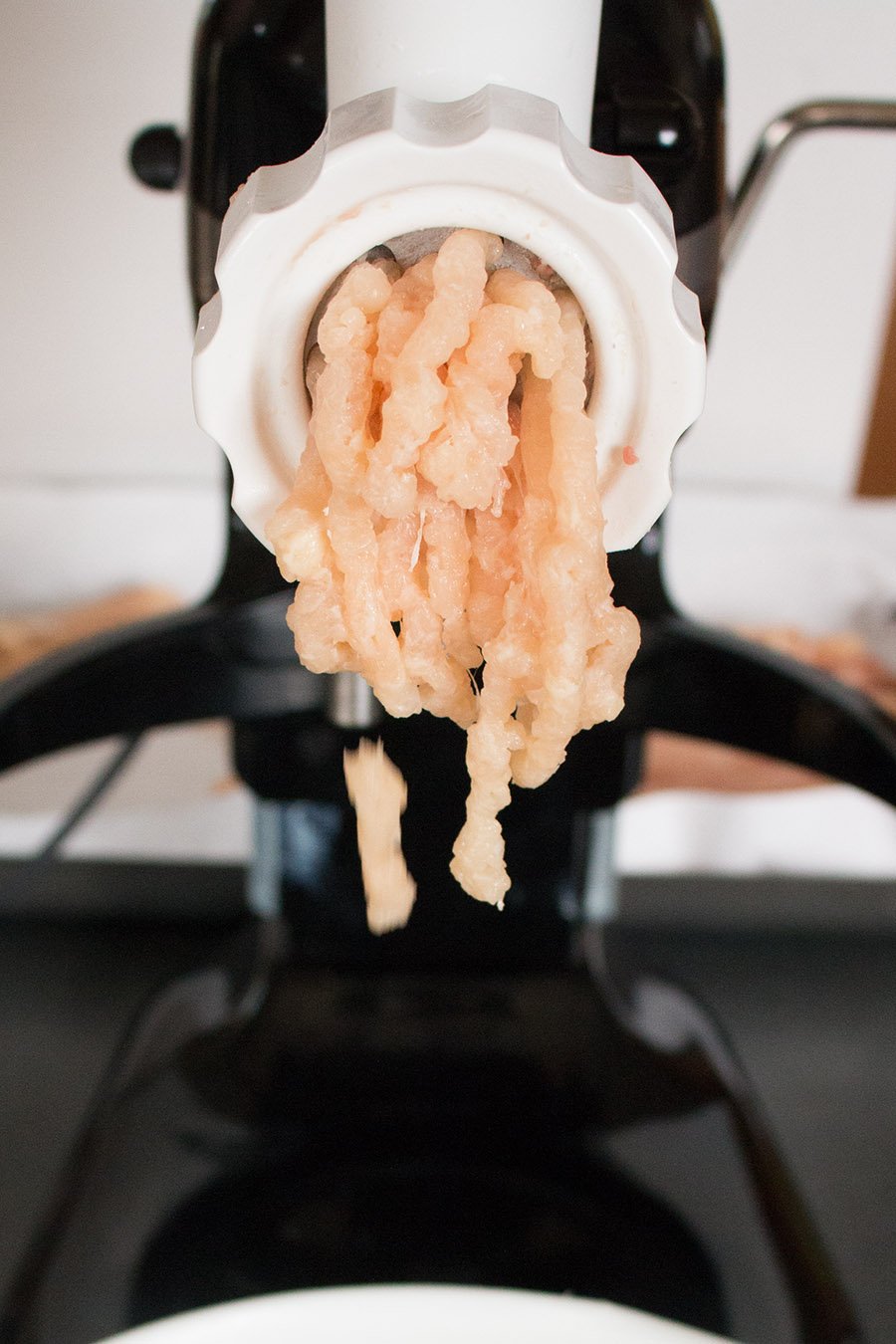 Grinding Meat with a Meat Grinder.