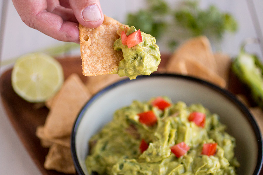 Guacamole with Roasted Jalapenos and Tomato - Recipe
