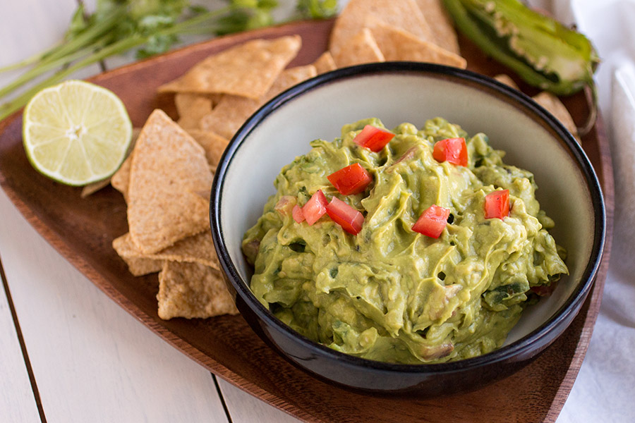 Guacamole with Roasted Jalapenos and Tomato - Recipe