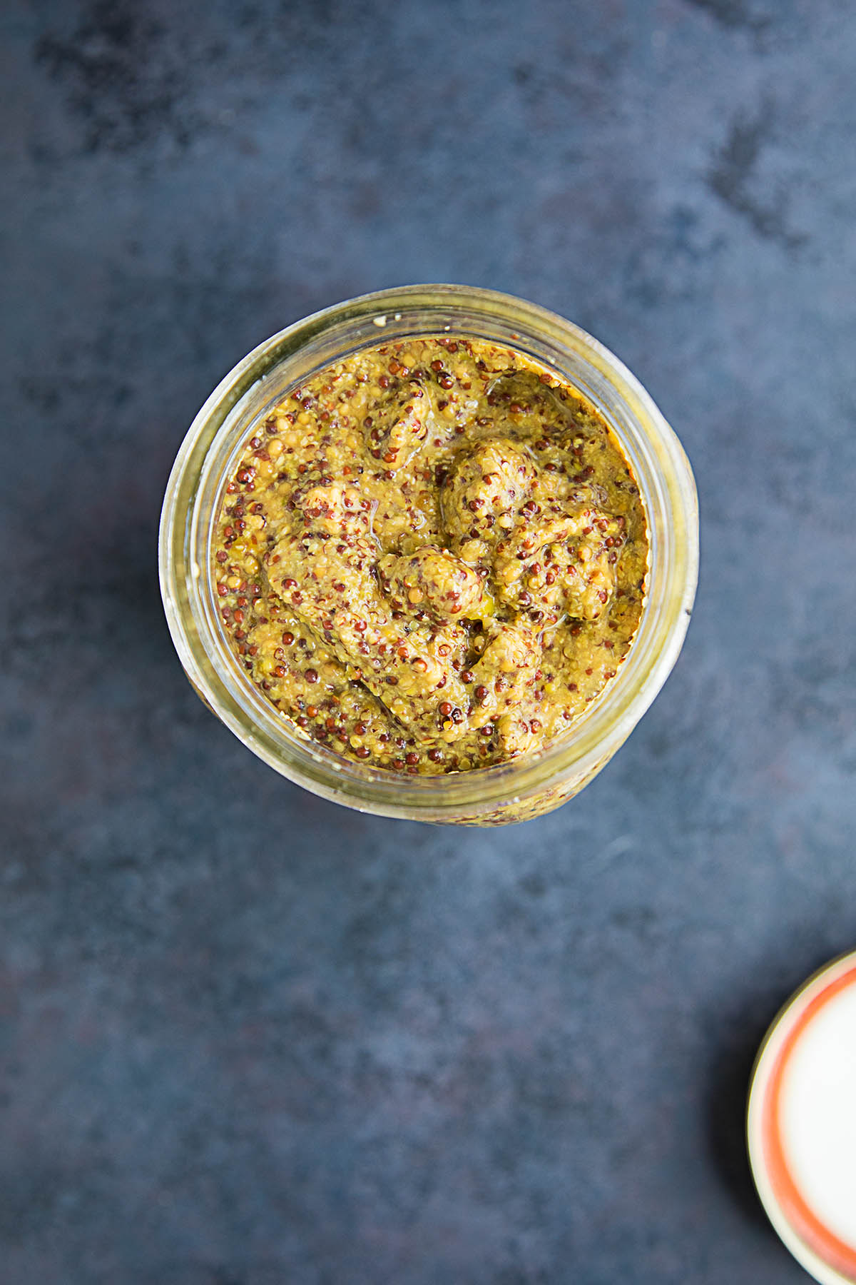 Roasted Hatch Chile-Beer Mustard in a jar looking extremely delicious