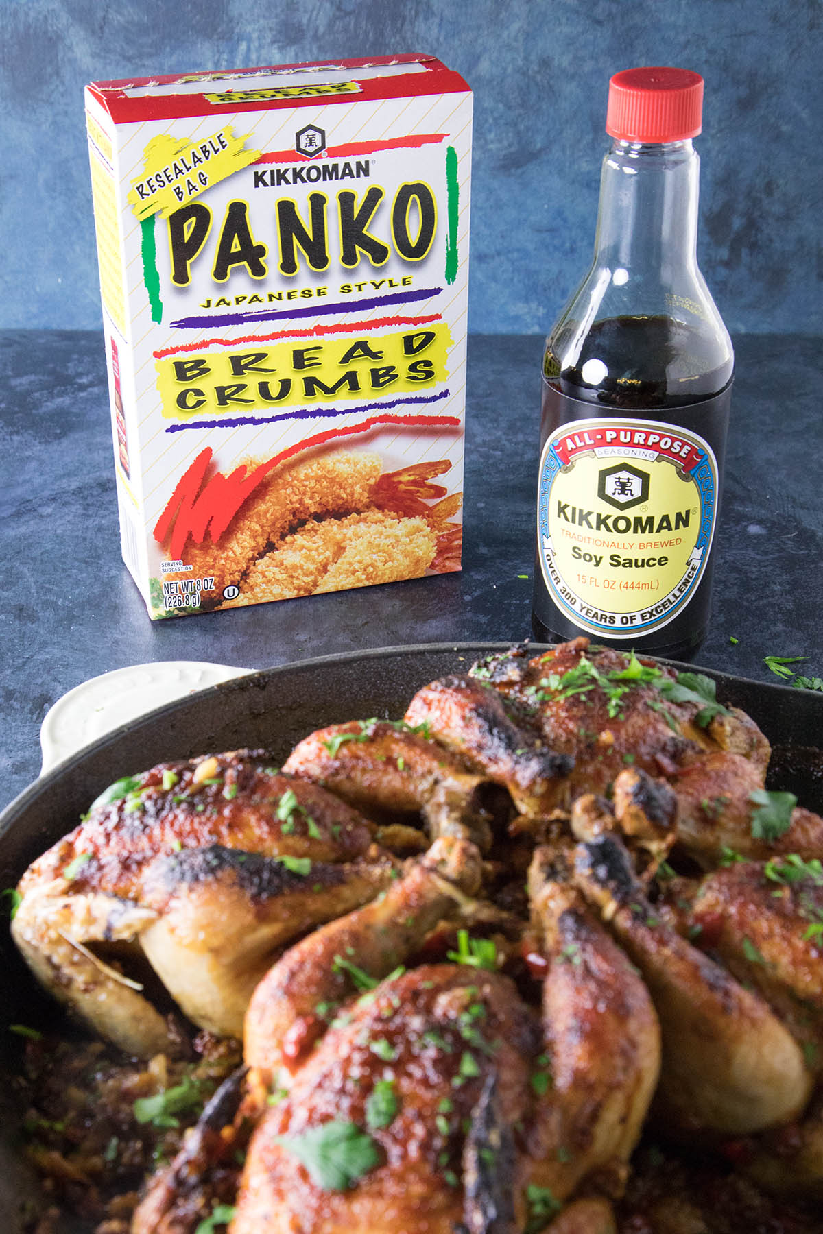 HoneySoy Glazed Cornish Hens with SausagePanko Stuffing Chili