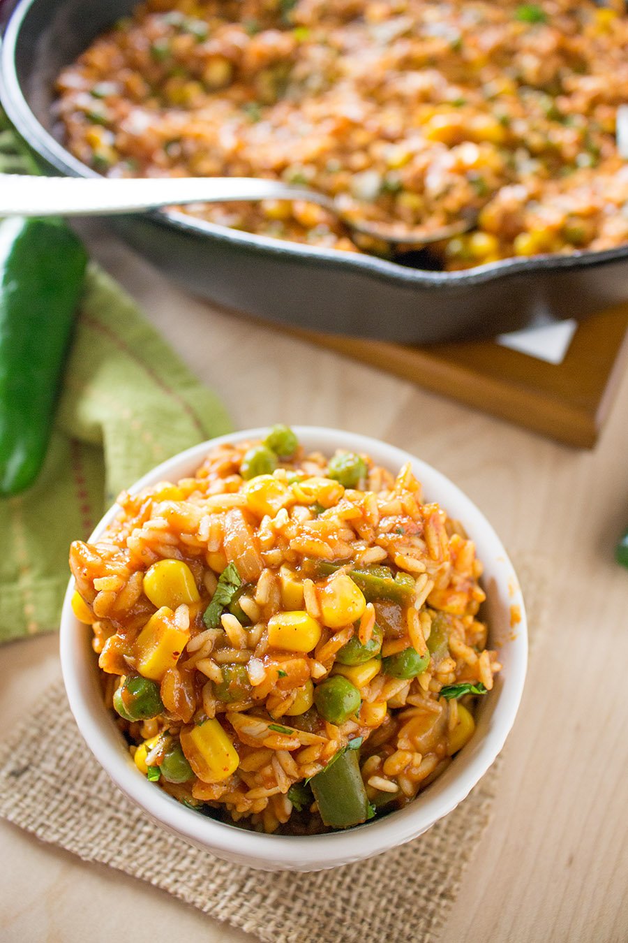 Mexican Rice in a small bowl.