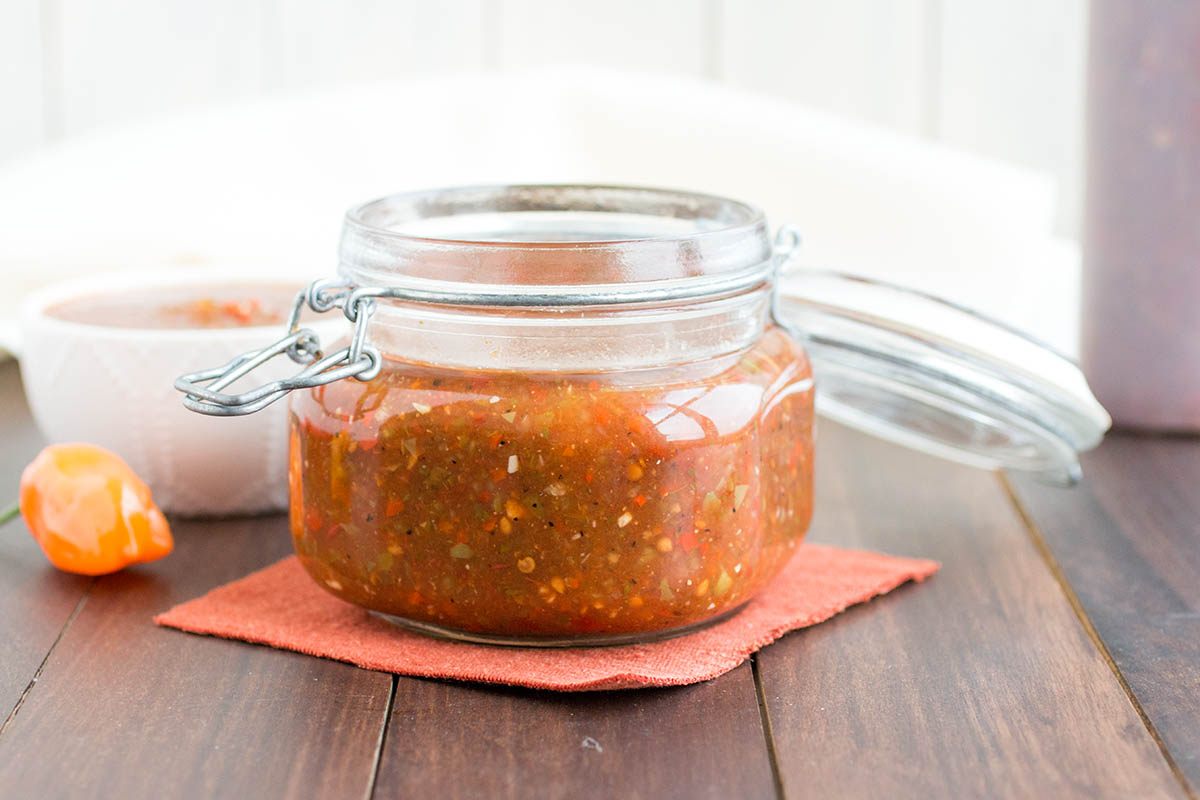 Homemade Picante Sauce served and ready to be enjoyed.