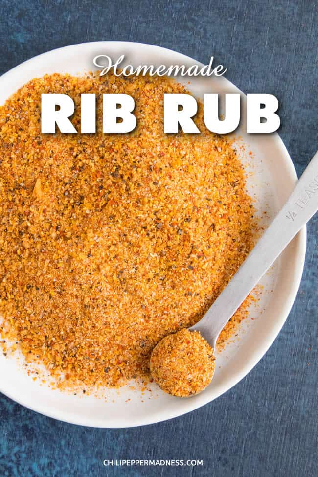 Homemade Rib Rub - Use your dehydrator to make your own homemade rib rub recipe using fresh peppers, or use your favorite chili powders. I made this blend from peppers grown in my own garden. It