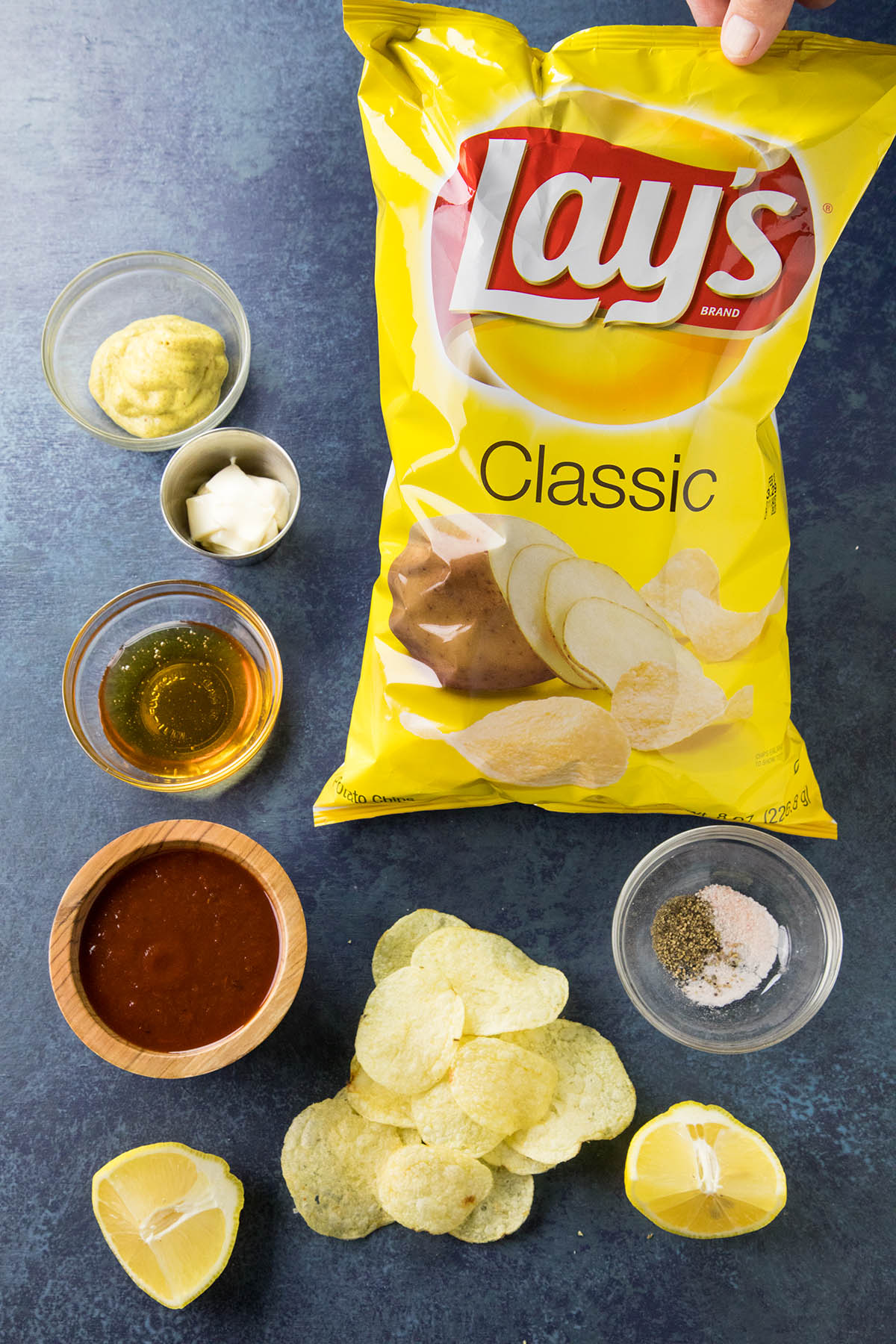 Ingredients necessary to make Chipotle Honey Mustard Dip.