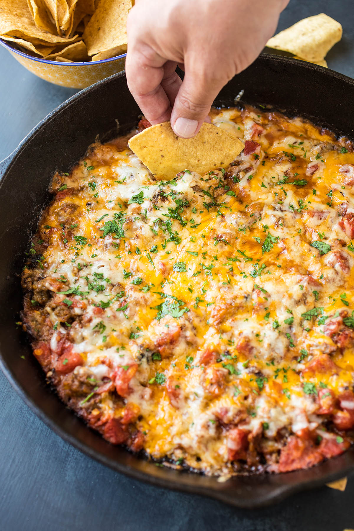 One Pan Hatch Chili-Cheese Dip - Recipe