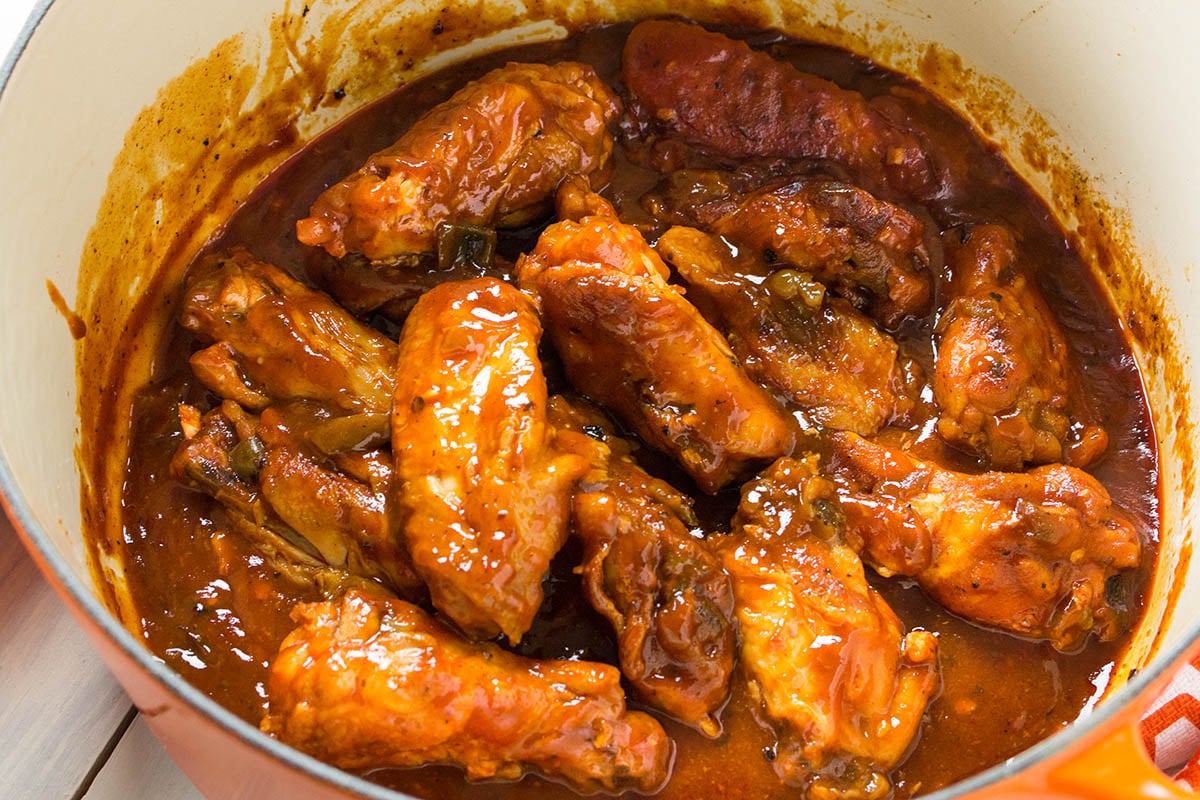 One-Pot Sweet and Spicy BBQ Chicken Wings - Recipe