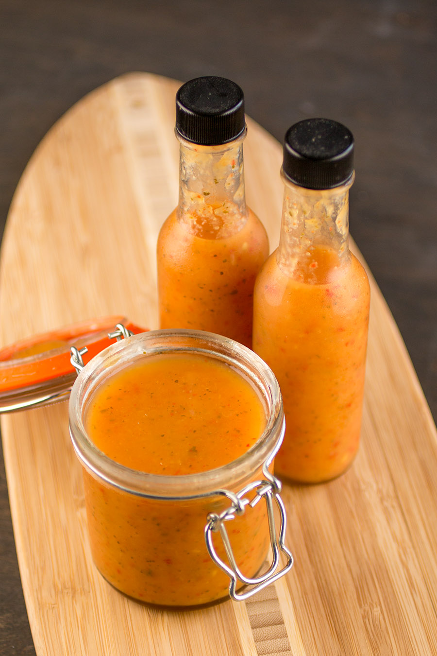 Pineapple-Mango Ghost Pepper Hot Sauce looking extremely delicious