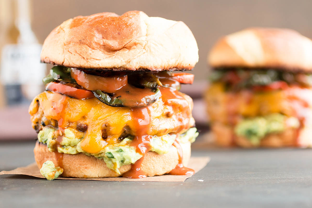 Pork Burgers with Guacamole and Fried Jalapenos – Recipe