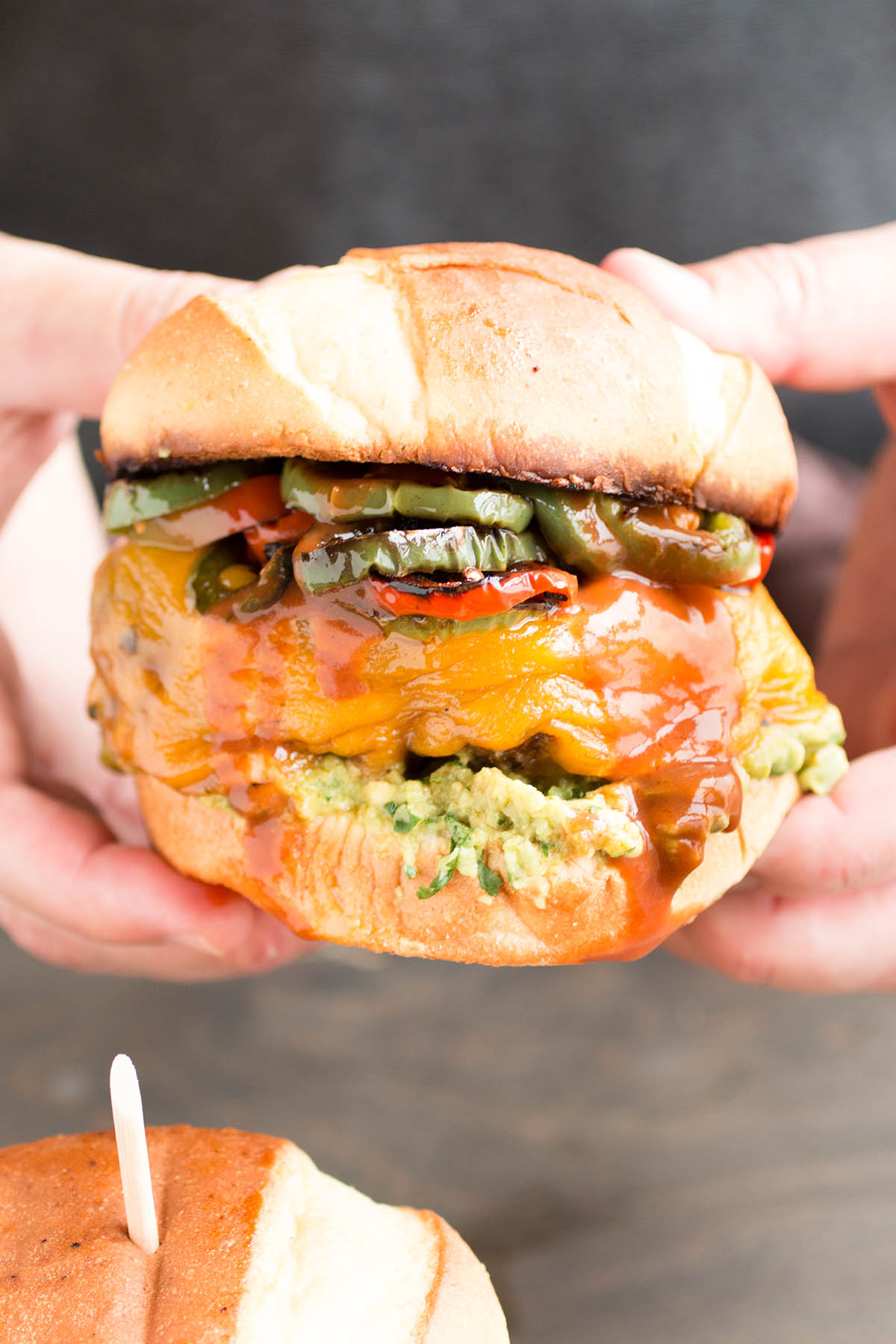 Pork Burgers with Guacamole and Fried Jalapenos - Recipe