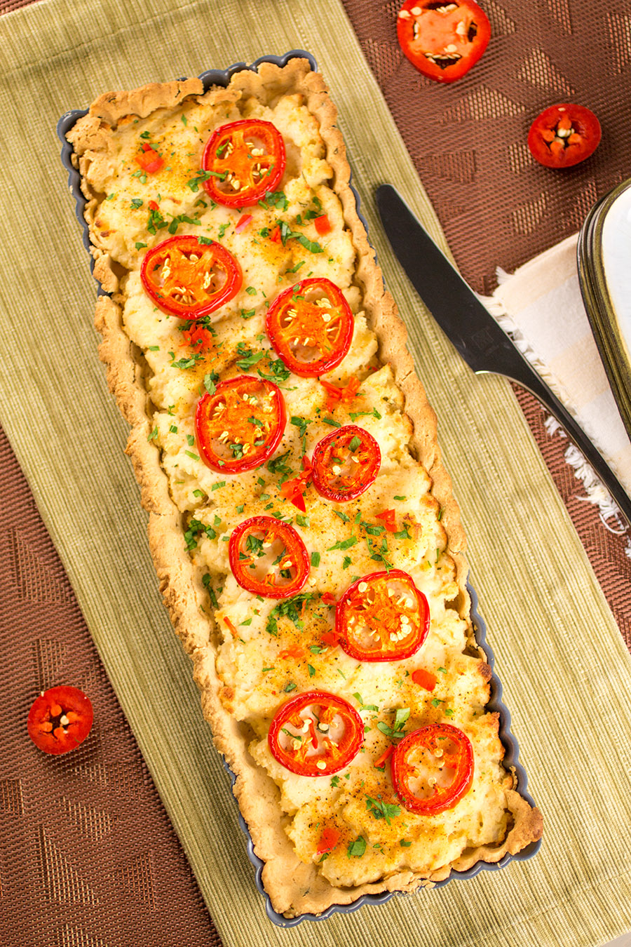 Potato Cheese Tart with Jalapenos Chili Pepper Madness