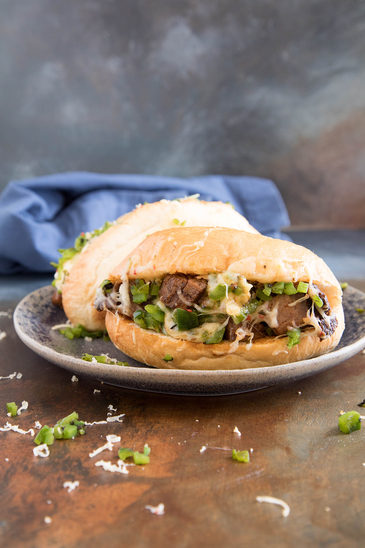 Prime Rib Sandwich with Roasted Poblanos and Garlic Mayo – Recipe