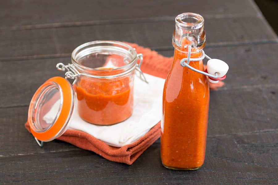 Roasted Red Jalapeno Pepper Hot Sauce Recipe