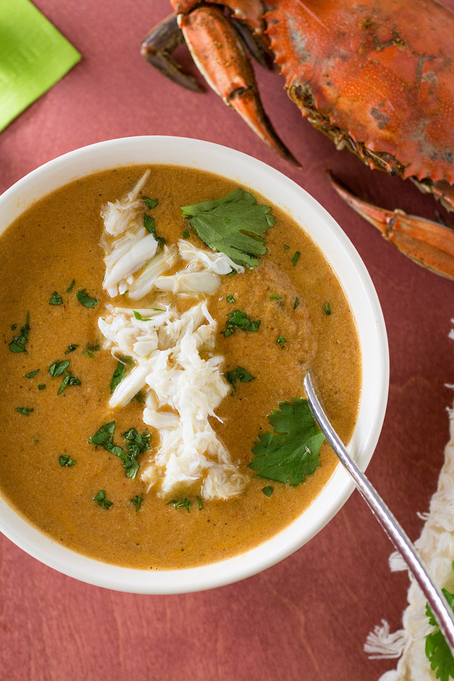 Roasted Red Pepper and Blue Crab Bisque from the Chesapeake Bay - Recipe