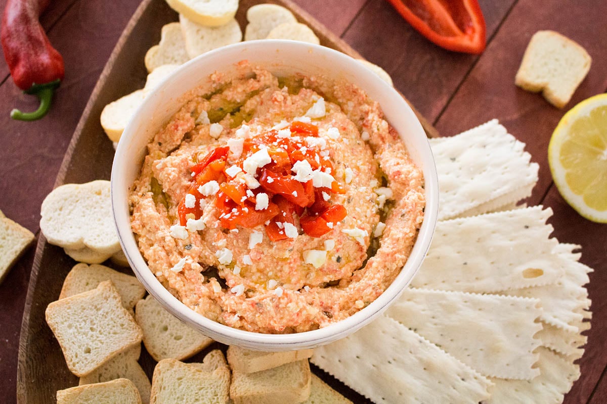 Roasted Red Pepper-Feta Cheese Dip (Htipiti) – Recipe