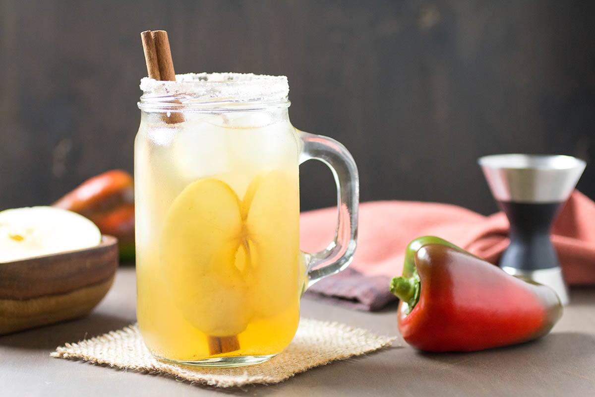 Salted Caramel Apple Cocktail - Chili Pepper Madness