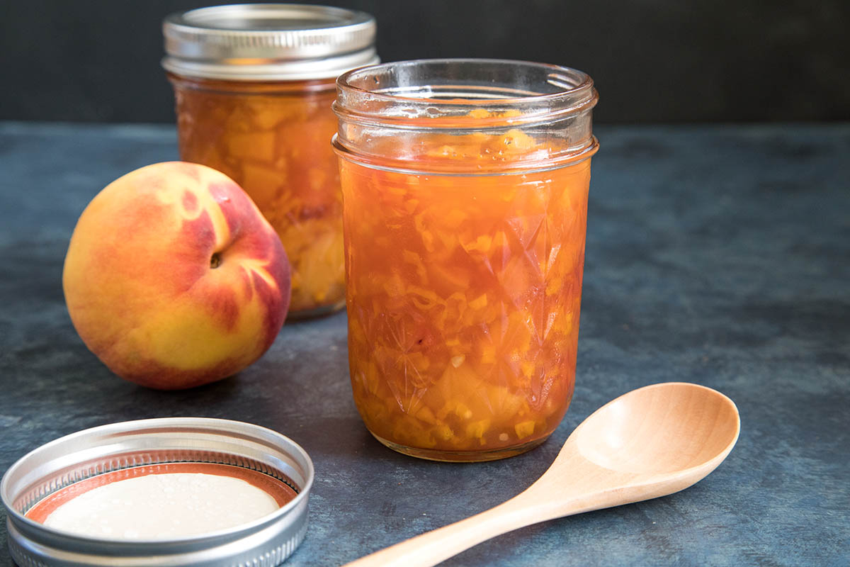 Scotch Bonnet-Peach Pepper Jam looking extremely inviting