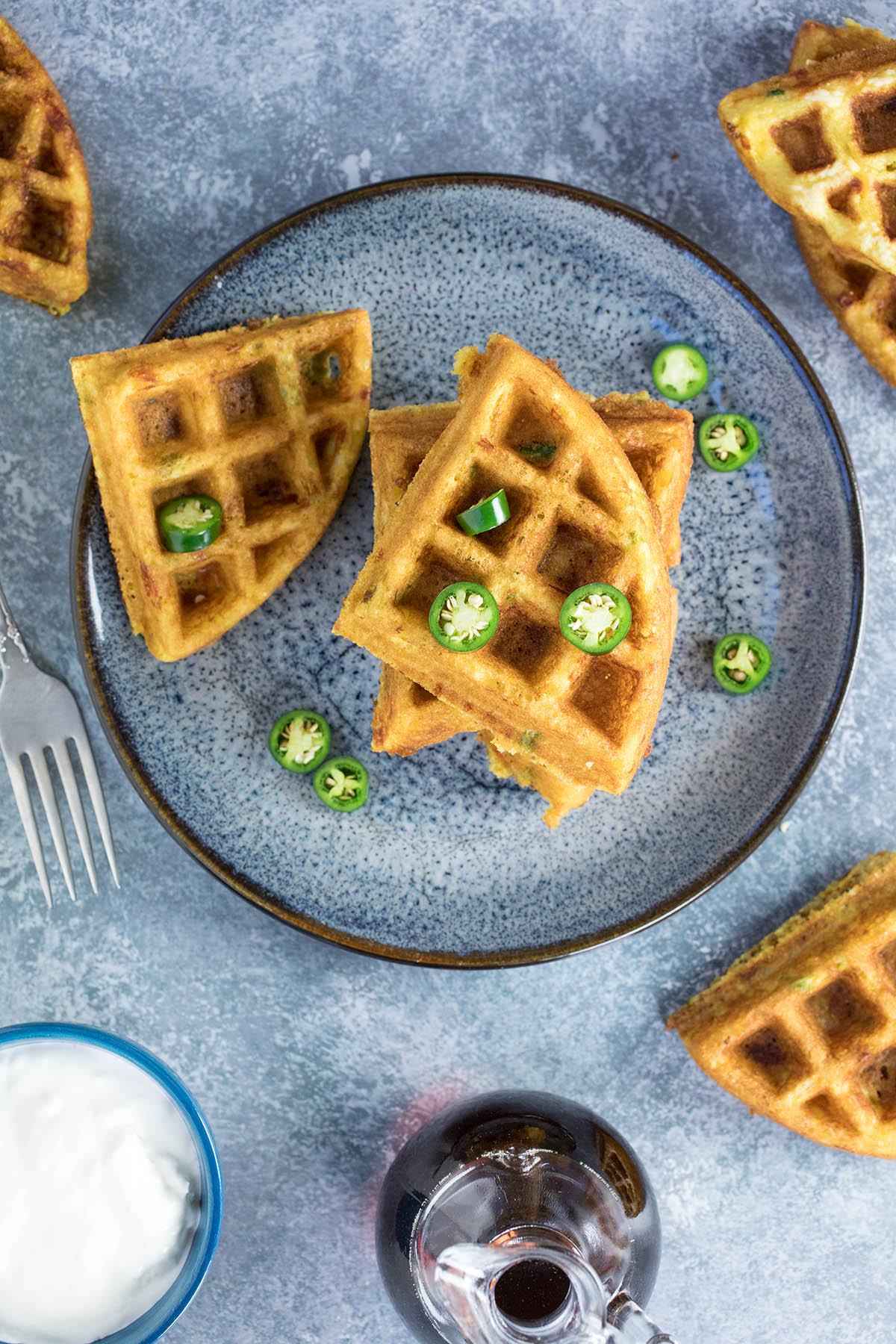 Serrano-Cheddar Waffles - Recipe