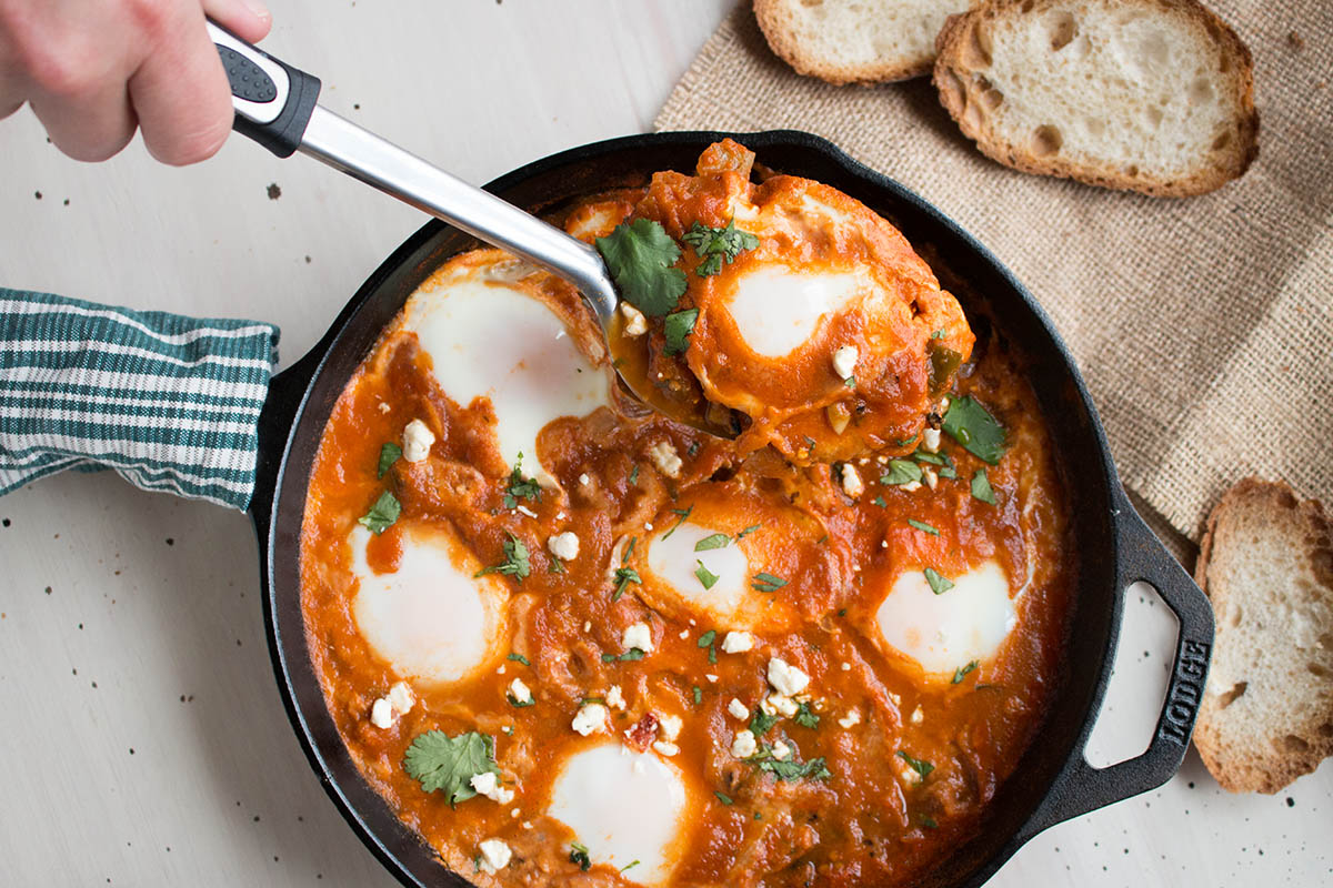 Shakshuka Eggs Poached in Spicy Tomato Sauce Chili Pepper Madness Shakshuka Eggs Poached in Spicy Tomato Sauce Chili Pepper Madness