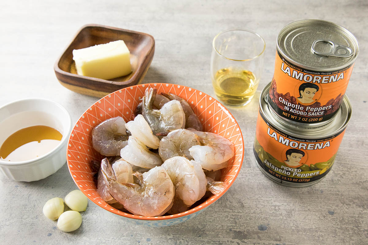 Shrimp with Chipotle-Bourbon Butter Sauce – Recipe