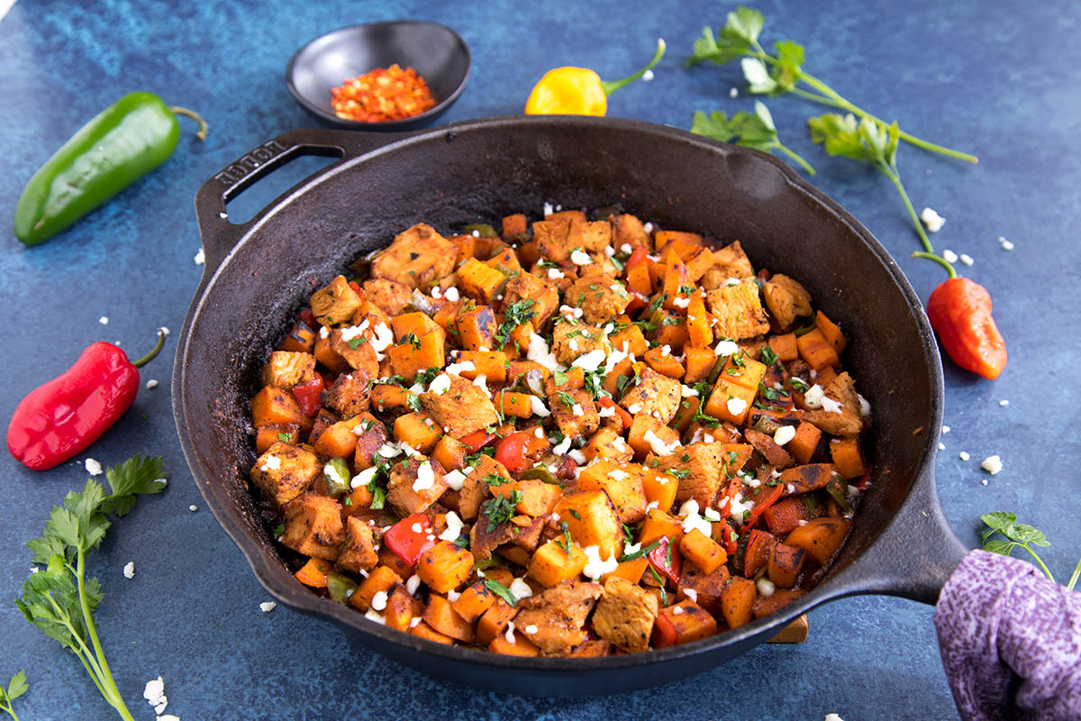 Smoked Turkey and Sweet Potato Hash Recipe