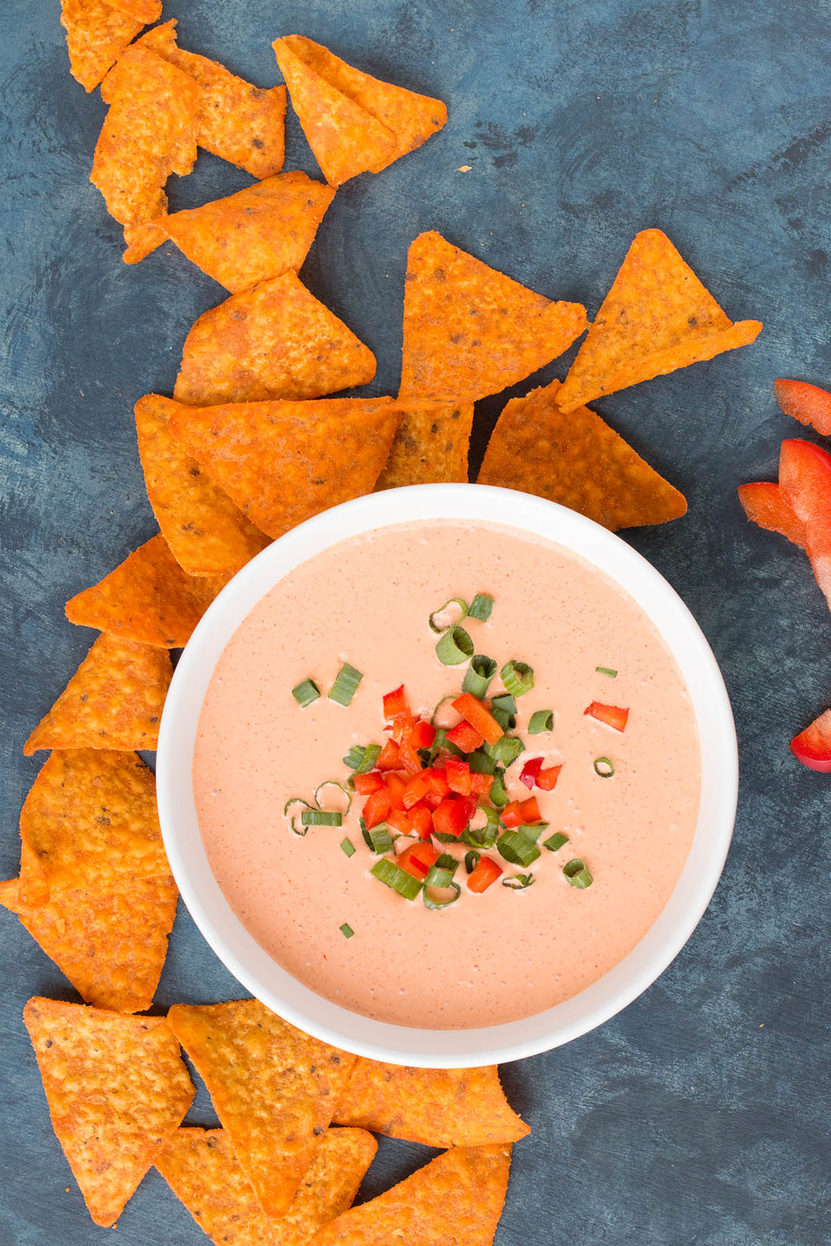 Spicy Cajun Dip served with chips.