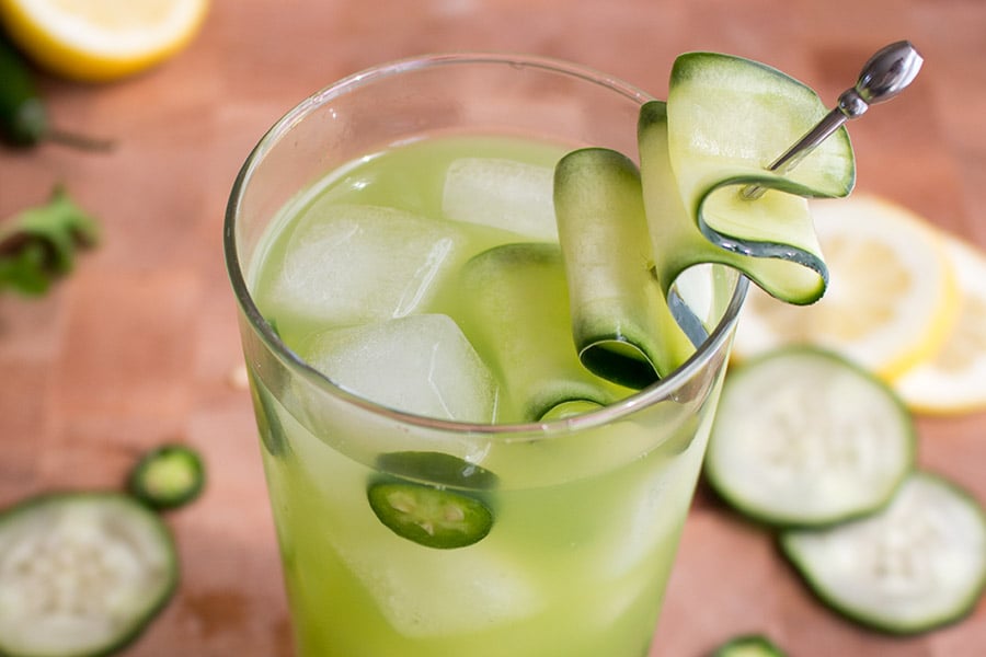 Delicious homemade Spicy Cucumber Cocktail