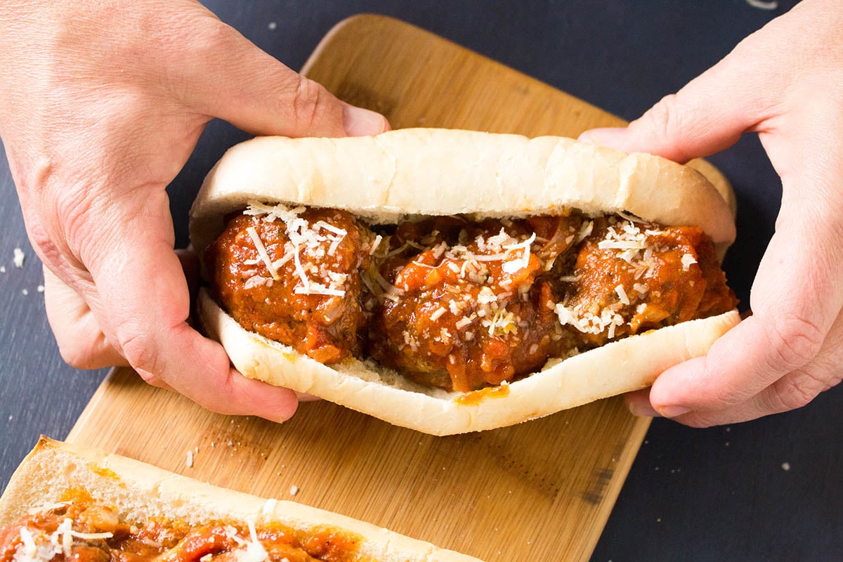 Spicy Meatballs Sub Sandwiches - Recipe