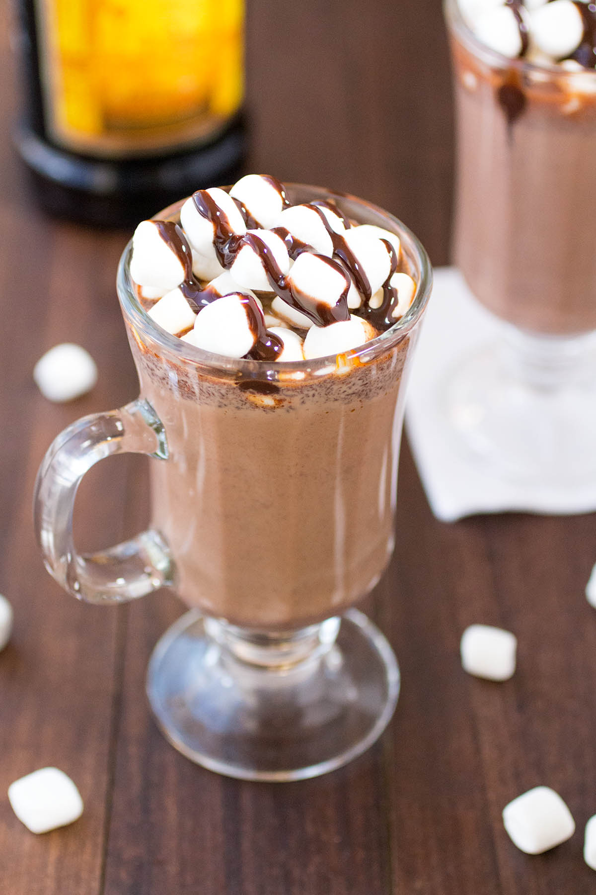Spiked Mexican Hot Chocolate served in a big glass