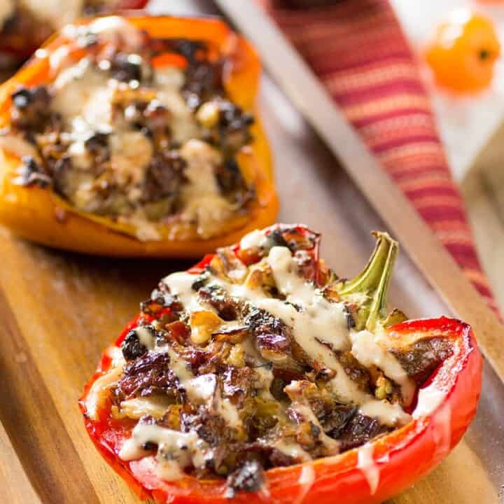 Corned Beef Stuffed Peppers made at home