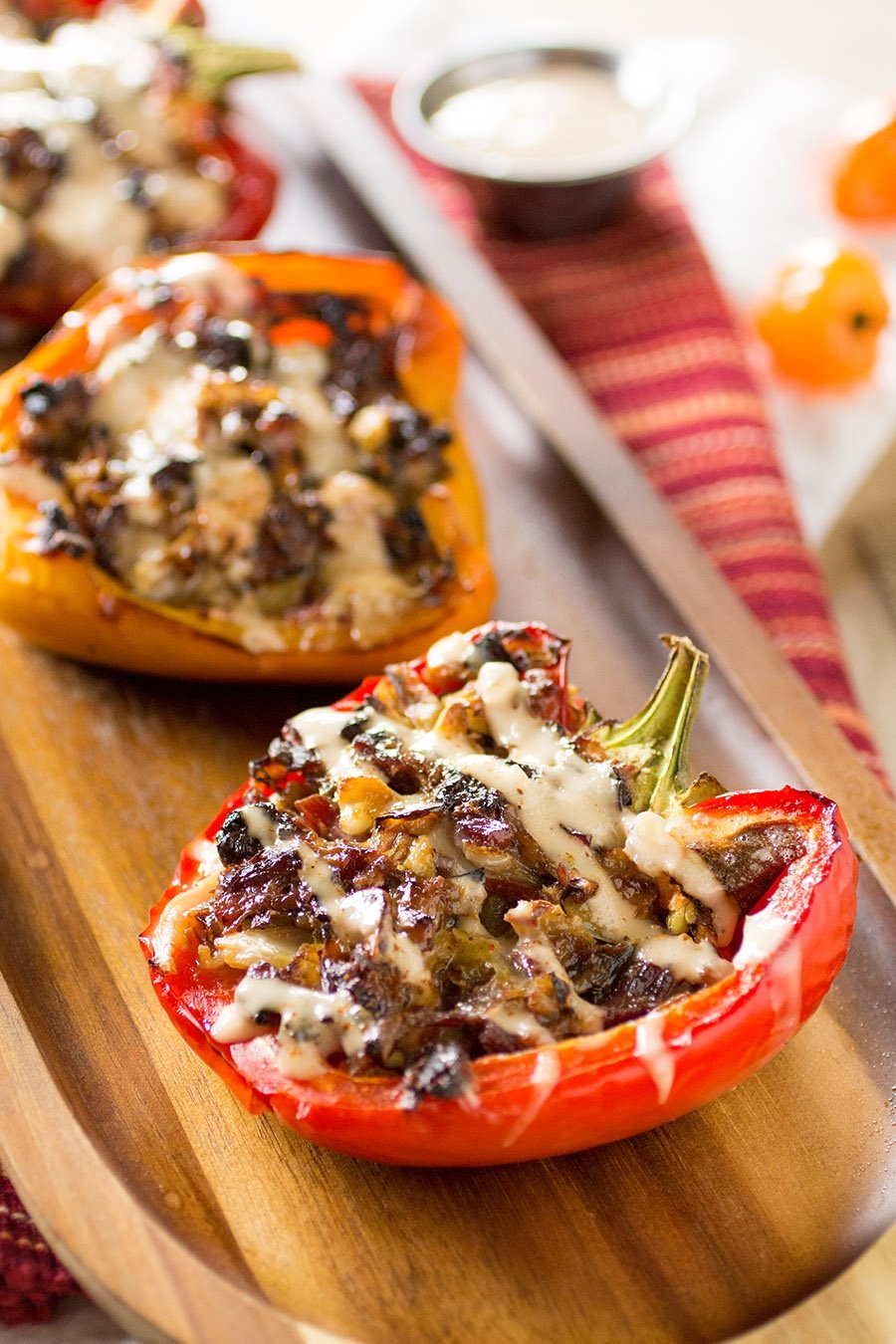 Corned Beef Stuffed Peppers made at home