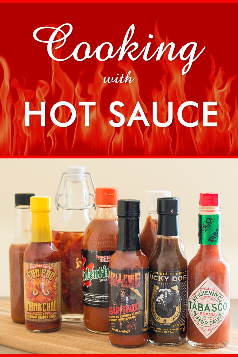 Simple Logo and Text Business Promotional Hot Sauces