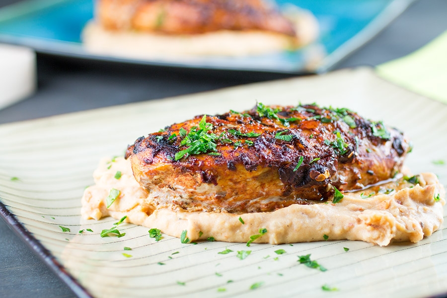 harissa rubbed baked chicken breast
