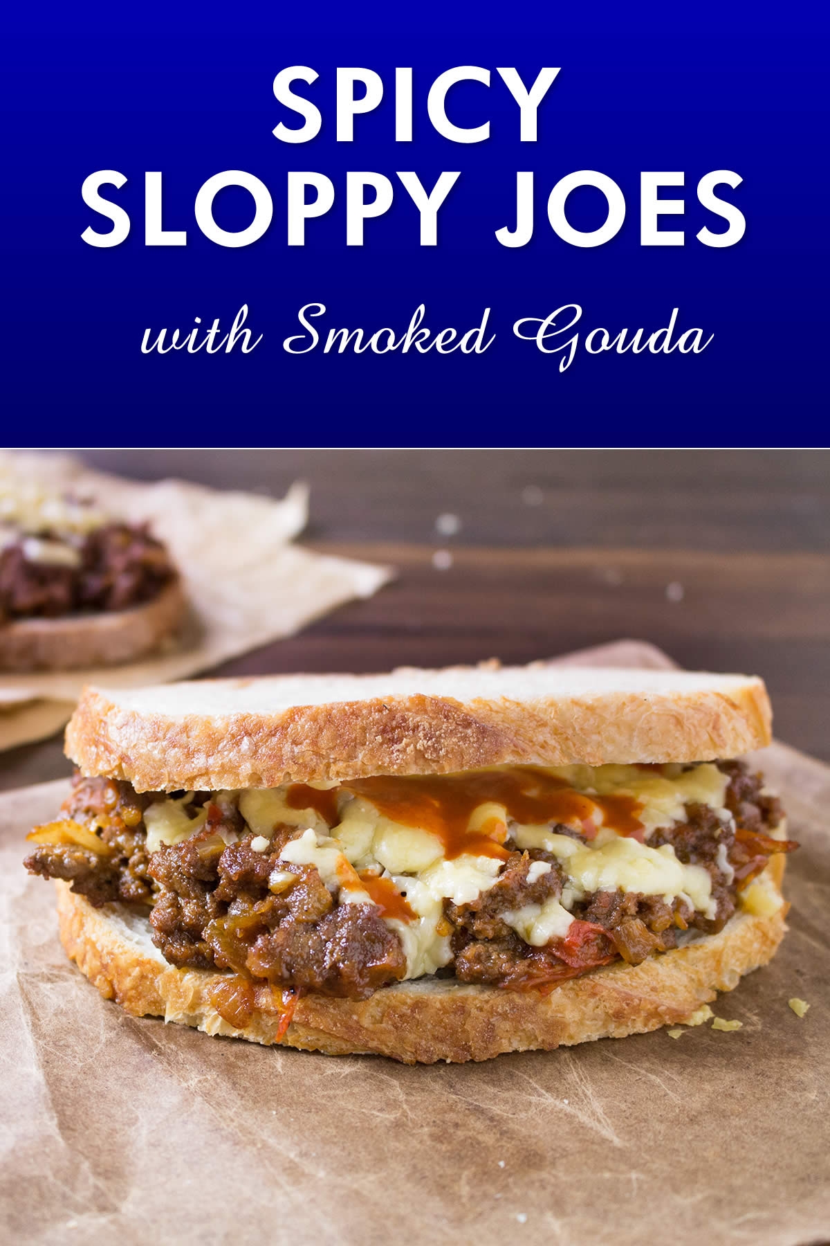 spicy sloppy joes with smoked gouda