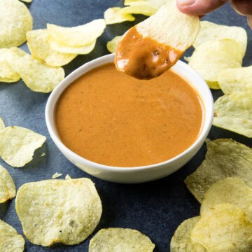 A big bowl of the Chipotle Honey Mustard Dip.