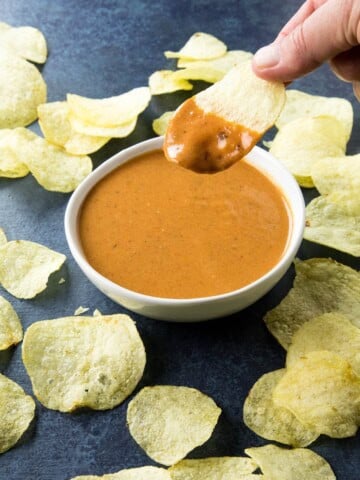 A big bowl of the Chipotle Honey Mustard Dip.